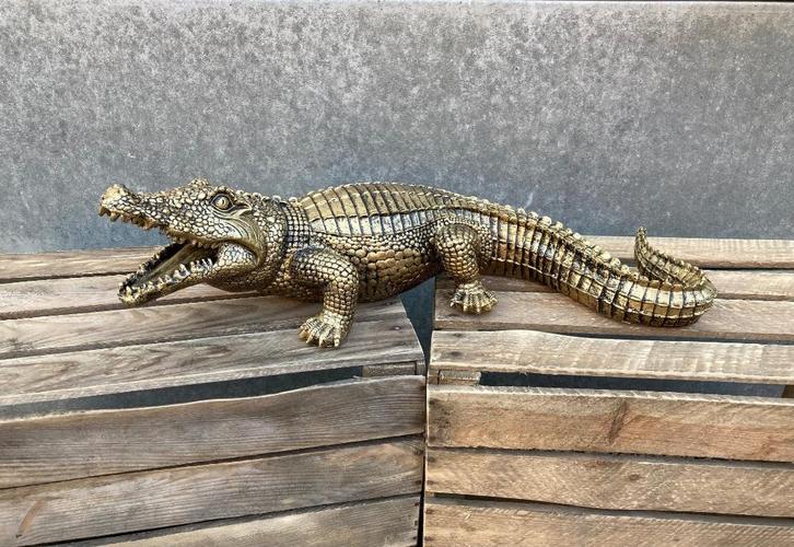 Beeld krokodil 60cm, Verzamelen, Beelden en Beeldjes, Nieuw, Dier, Ophalen