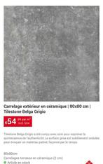 CARRELAGE 80 X 80 EXTERIEUR GRES CERAME, Doe-het-zelf en Bouw, Tegels, 60 cm of meer, Nieuw, Ophalen of Verzenden, 10 m² of meer