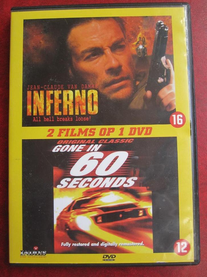 Inferno + Gone in 60 Seconds (2 films sur 1 DVD), CD & DVD, DVD | Action, Comme neuf, Action, Coffret, À partir de 16 ans, Enlèvement ou Envoi