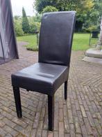 Tafel en 6 lederen stoelen, Huis en Inrichting, Stoelen, Ophalen, Gebruikt
