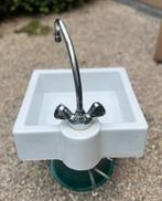 Spoelbak en zijn kraan met één gat, Huis en Inrichting, Keuken | Keukenelementen, Ophalen, Minder dan 50 cm, Gebruikt, Wit