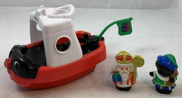 Fisher-Price Little People Sinterklaas Zwarte Piet stoomboot, Kinderen en Baby's, Speelgoed | Fisher-Price, Zo goed als nieuw