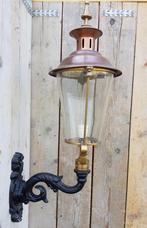 Jaren 30 koperen wandlantaarn - WK30 buitenlamp antiek NIEUW, Ophalen of Verzenden, Nieuw, Glas