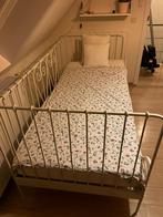 Metalen 1 persoonsbed, Huis en Inrichting, Slaapkamer | Bedden, Ophalen, Wit