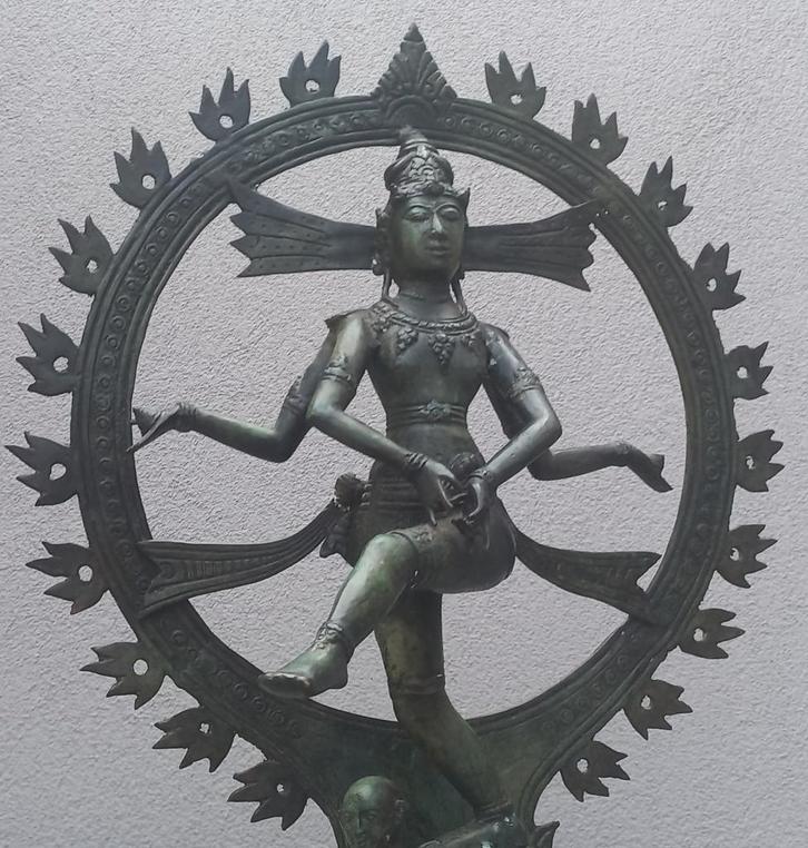 Antieke grote bronzen Shiva, Hindoeïstische Godheid. 58cm, Antiek en Kunst, Antiek | Brons en Koper, Brons, Ophalen of Verzenden