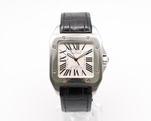 Cartier - Santos 100 XL (Ref.: 2656) FULL SET!, Handtassen en Accessoires, Horloges | Heren, Zo goed als nieuw, Polshorloge, Overige merken