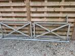 Stalen poort 2x150 met grondankers, Ophalen, Met poort, Gebruikt, Tuinhek