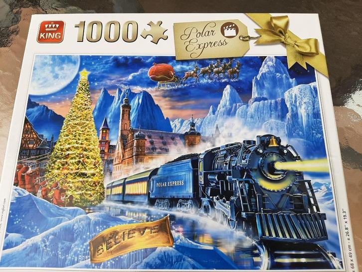 Puzzel - KING 55872 - Polar Express  1000 stuks, Hobby en Vrije tijd, Denksport en Puzzels, Zo goed als nieuw, Legpuzzel, 500 t/m 1500 stukjes