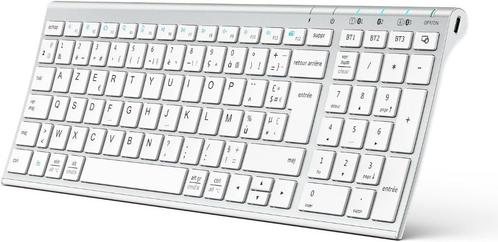 iClever oplaadbaar Bluetooth draadloos toetsenbord, Computers en Software, Toetsenborden, Zo goed als nieuw, Azerty, Draadloos