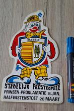 F : Autocollant du carnaval de Hasselt : cortège de clowns à, Enlèvement ou Envoi, Comme neuf, Société ou Association
