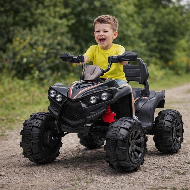Elektrische KinderQuad 12V | Zwart, Kinderen en Baby's, Speelgoed | Buiten | Accuvoertuigen, Nieuw, Ophalen of Verzenden