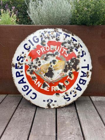 Ancien panneau d'affichage en émail, Enlèvement, Utilisé, Panneau publicitaire