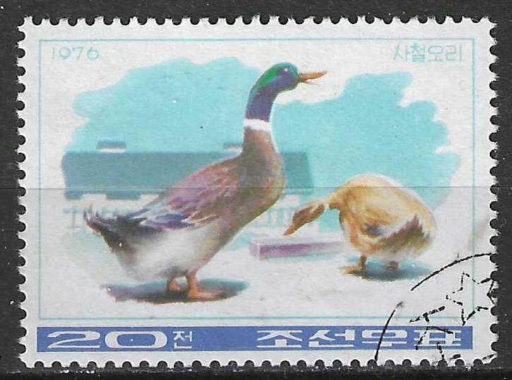 Noord-Korea 1976 - Yvert 1388 - Wilde eenden (ST), Postzegels en Munten, Postzegels | Azië, Verzenden