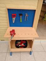 Houten werkbank met toebehoren, Kinderen en Baby's, Speelgoed | Houten speelgoed, Ophalen, Zo goed als nieuw, Meubelstuk of Keukentje