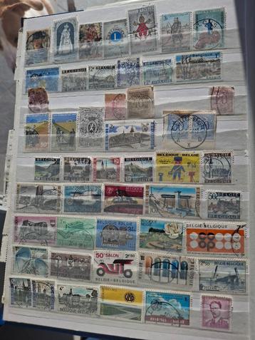 Set van 50 oude Belgische postzegels geannuleerd. beschikbaar voor biedingen
