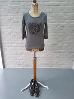 Anthracietkleurige longsleeve met print ‍ Esprit XS, Kinderen en Baby's, Kinderkleding | Maat 176, Ophalen of Verzenden