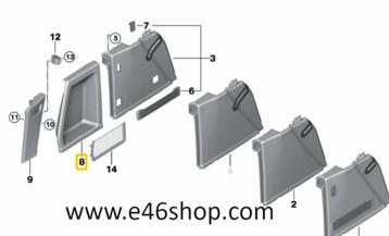 KOFFERBAK PLASTIC KLEP  LINKS BMW X3 G01 X3M F97 OE 51477445