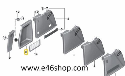 KOFFERBAK PLASTIC KLEP  LINKS BMW X3 G01 X3M F97 OE 51477445, Autos : Pièces & Accessoires, Habitacle & Garnissage, BMW, Neuf