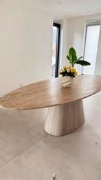 Echte Travertine Tafel – Eclipse Vorm – 260 x 110 cm, Ophalen