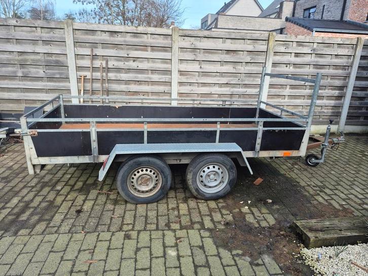 Aanhangwagen 750kg metalen bodem 3mx1.27, Auto diversen, Aanhangers en Bagagewagens, Ophalen