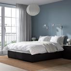 NORDLI Bedframe met opberglades, antraciet, 140x200 cm, Huis en Inrichting, Ophalen, Gebruikt, Zwart, 140 cm