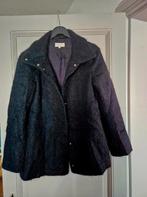 Manteau en mélange de laine d'alpaga noir et marine 44, Zwart, Maat 42/44 (L), Ophalen of Verzenden, Zo goed als nieuw