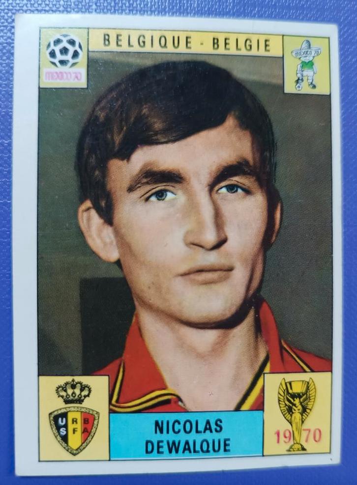 Panini KAART prent anno 1970 voetbal WK Mexico 70 DEWALQUE, Hobby en Vrije tijd, Stickers en Plaatjes, Verzenden