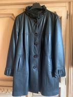 Zwarte lange lederen damesjas, Kleding | Dames, Jassen | Winter, Ophalen, Nieuw, Maat 46/48 (XL) of groter, Zwart