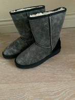 Grijze gecoate snowboots met wol Maury, Kleding | Dames, Ophalen of Verzenden, Zo goed als nieuw, Zwart, Snowboots