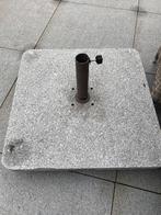 parasolvoet op wielen en parasol, Ophalen, Gebruikt, Parasolvoet