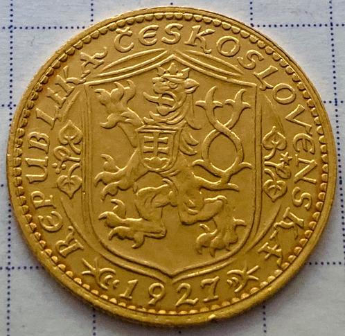 Gouden ducaat 1927 Tsjecho-Slowakije, Postzegels en Munten, Munten | Europa | Niet-Euromunten, Losse munt, Overige landen, Goud