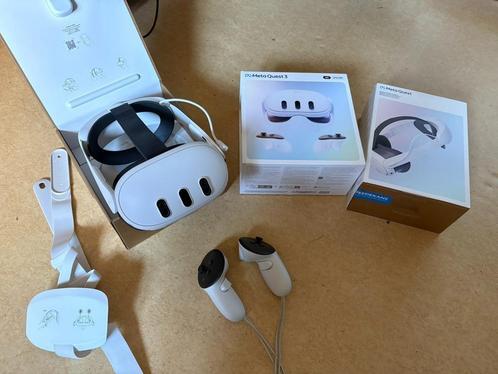 Meta Quest 3 512GB VR-headset met Elite-riem en batterijriem, Games en Spelcomputers, Virtual Reality, Zo goed als nieuw, Overige platformen