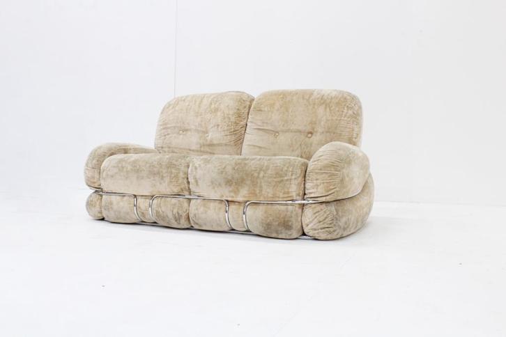 Vintage Italiaanse design Sofa Okay Adriano Piazzesi, Antiek en Kunst, Antiek | Meubels | Stoelen en Sofa's, Ophalen