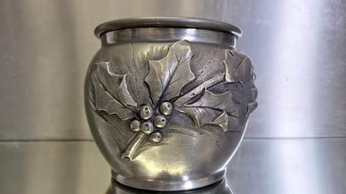 Tinnen vaas / bloempot Étain Prévot D'art, Antiquités & Art, Antiquités | Vases, Enlèvement ou Envoi