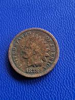 1878 États-Unis 1 cent tête indien Philadelphie, Envoi, Monnaie en vrac, Amérique du Nord
