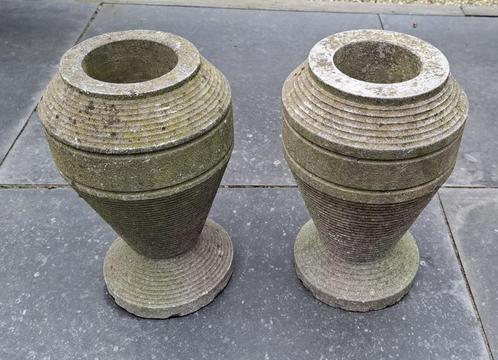 2 antieke grafvazen natuursteen arduin, Antiek en Kunst, Antiek | Vazen, Ophalen