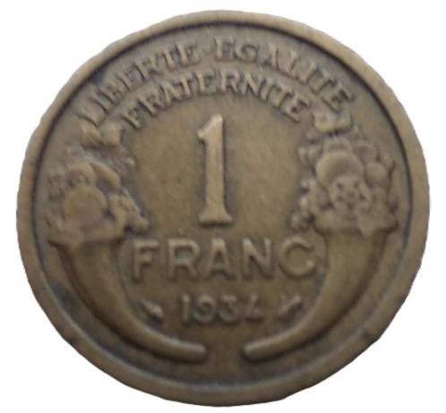FRANCE.... 1 franc Morlon -année 1934, Postzegels en Munten, Munten | Europa | Niet-Euromunten, Losse munt, Frankrijk, Verzenden