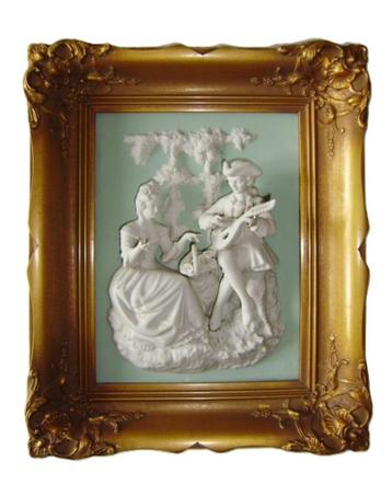 ALT MEISSEN ART : Scène in het Kasteelpark van SANSSOUSI beschikbaar voor biedingen