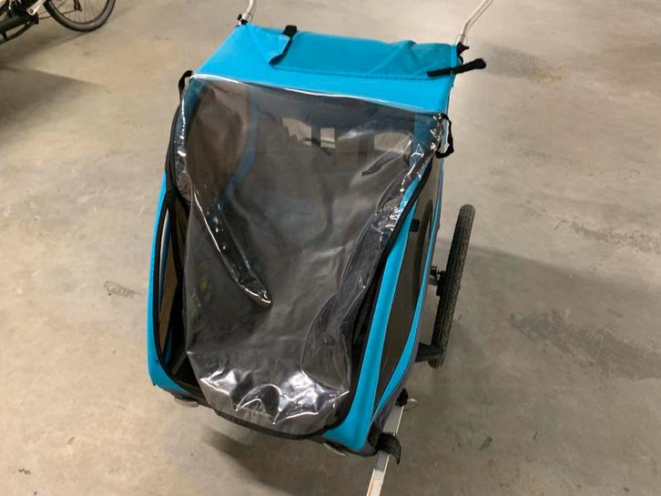 Remorque velo Thule 2 places !, Vélos & Vélomoteurs, Accessoires vélo | Remorques, Utilisé, Remorque pour enfant, 20 à 40 kg, Pliable