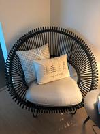 Cocoon zetel Vincent  scheppard zwart met beige kussen, Ophalen, Eenpersoons, Zo goed als nieuw, Minder dan 150 cm