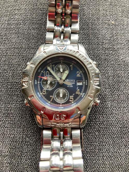 VINTAGE RODANIA CHRONOGRAAF HORLOGE '90 -2000 zeer, Handtassen en Accessoires, Horloges | Heren, Ophalen of Verzenden