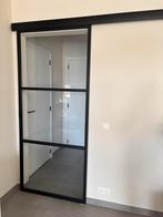 Schuifdeur alu zwart, Doe-het-zelf en Bouw, Deuren en Vliegenramen, Ophalen, Schuifdeur, Zo goed als nieuw, Glas