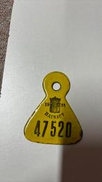 Fietsplaat 1931 HAINAUT Fietsplaten plaque velo Taksplaten, Ophalen of Verzenden