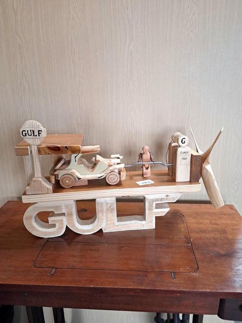 Houten windmolen GULF, Tuin en Terras, Windwijzers en Windmolens, Zo goed als nieuw, Ophalen