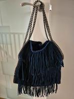 Très beau sac en nubukc bleu marine avec floche, Ophalen, Zo goed als nieuw, Blauw