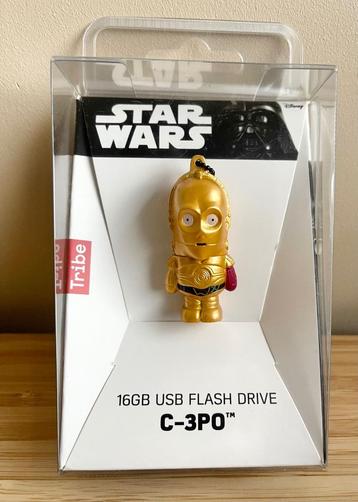 STAR WARS GOLD USB 16GB C3PO (red arm) STAR WARS TRIBE, Enlèvement ou Envoi, Neuf