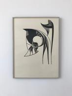 Dessin à main levée signé R.Mits en 1969, Enlèvement