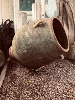 antieke XL terracotta olijfkruik / tuinvaas, Tuin en Terras, Ophalen