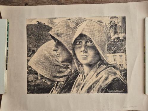 Lithografie van Edmond Dumont (rond 1900), Antiek en Kunst, Kunst | Litho's en Zeefdrukken, Ophalen of Verzenden
