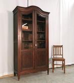 Antieke boekenkast in eik 2-deurs H 200 B 106 D 42, Met plank(en), 25 tot 50 cm, 100 tot 150 cm, Gebruikt